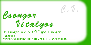 csongor vitalyos business card